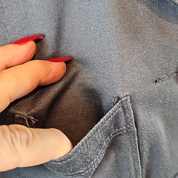 NEW VINTAGE L.L.BEAN BLUE LONG SLEEVE BUTTON-UP CROPPED JACKET - Picture 13 of 16